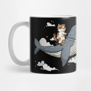 Flying on a whale Mug